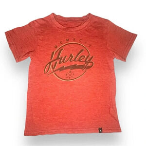 Hurley 4T Red Graphic T-Shirt MCMXCIX Logo Boys Toddler Tee